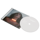 CD with a cover featuring a person and a visible disc on a white background