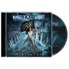 CD cover of 'Metalite Discovery' with a person holding a flag in a fantasy landscape