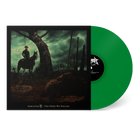 Sarcator album mockup with a horseman in the forest at night in the drawing