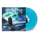 Vinyl record with 'Stormhammer' album cover featuring a warrior and landscape.