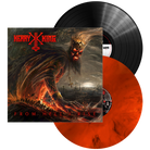 Vinyl record with a fiery design and 'Kerry King' album cover