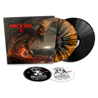 Vinyl record set with cover featuring a fiery dragon and album art on a white background