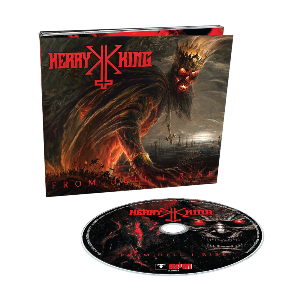 Kerry King 'From Hell I Rise' album cover and disc on a white background