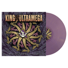 Vinyl record with purple disc and 'King Ultramega' cover design on a white background