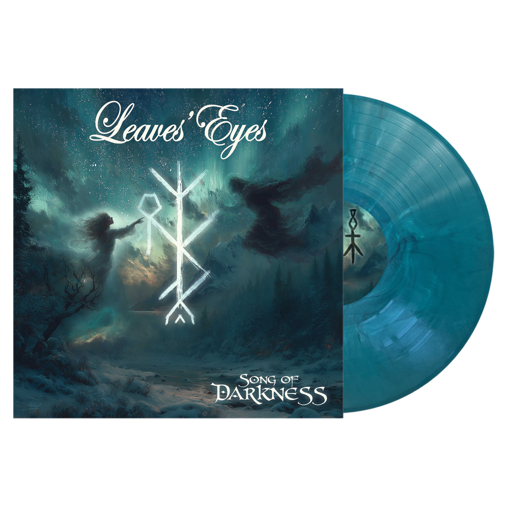 Vinyl record with a fantasy-themed cover and 'Leaves' Eyes' branding.