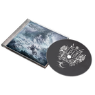 A CD album case and a black jewel case disc with a white graphic print, shown on a plain white background.